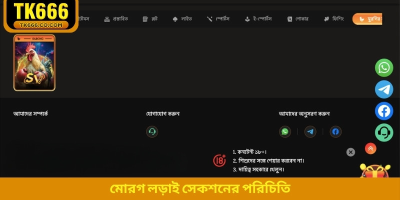 মোরগ লড়াই সেকশনের পরিচিতি
